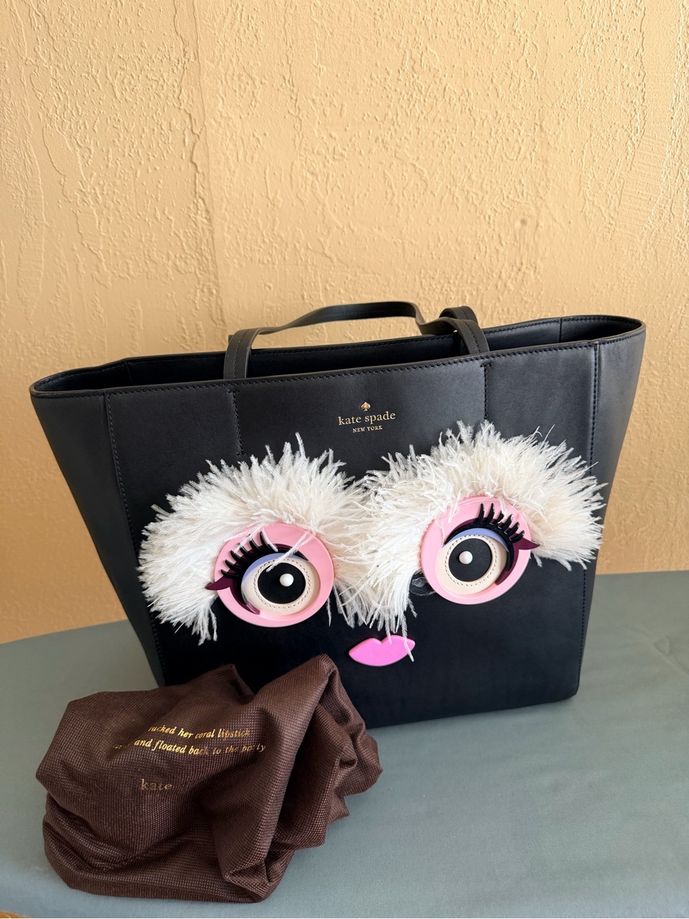 Kate Spade novelty "imagination monsters" large tote